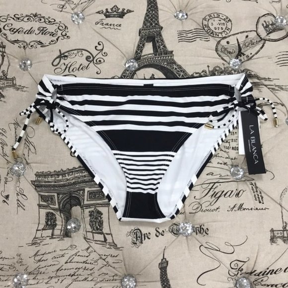 La Blanca Fine Line Hipster Bikini Bottoms - Picture 3 of 7